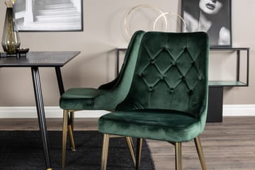Dipp Matgrupp 120 cm Rund med 4 Velvet Deluxe stolar - Möbler - Bord & matgrupper - Matgrupper