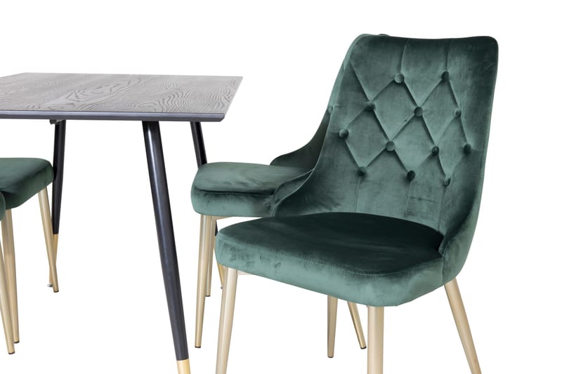 Dipp Matgrupp 120 cm Rund med 4 Velvet Deluxe stolar - Möbler - Bord & matgrupper - Matgrupper