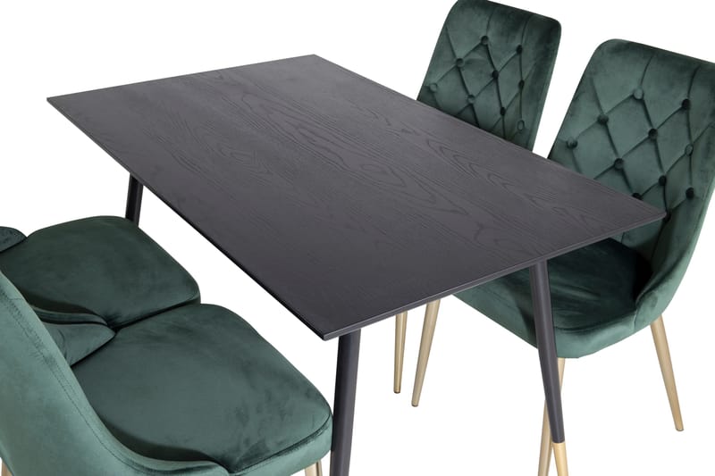 Dipp Matgrupp 120 cm Rund med 4 Velvet Deluxe stolar - Möbler - Bord & matgrupper - Matgrupper