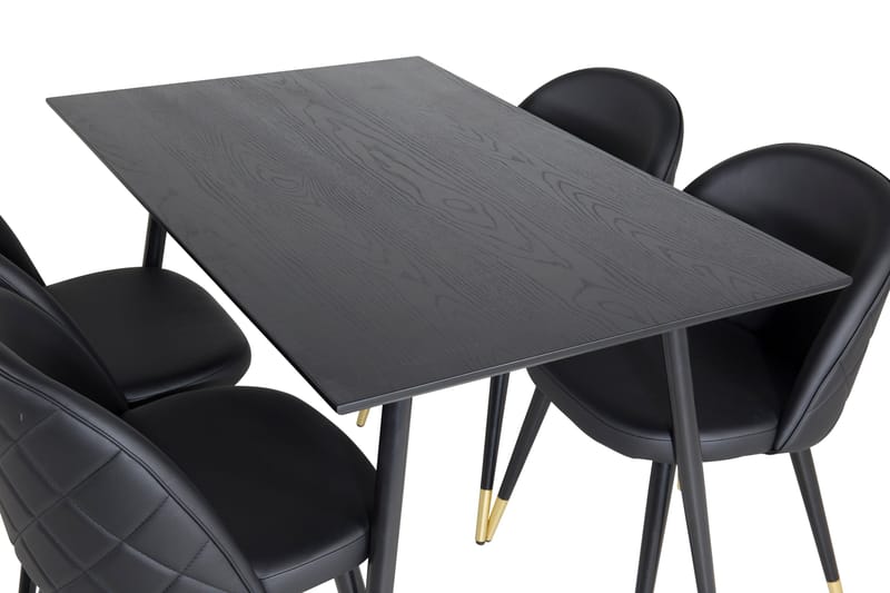 Dipp Matgrupp 120 cm Rund med 4 Velvet stolar - Möbler - Bord & matgrupper - Matgrupper