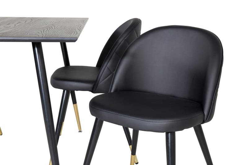 Dipp Matgrupp 120 cm Rund med 4 Velvet stolar - Möbler - Bord & matgrupper - Matgrupper