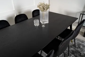 Dipp Matgrupp 180 cm Rektangulär med 6 Polar stolar - Svart/Guld - Möbler - Bord & matgrupper - Matgrupper