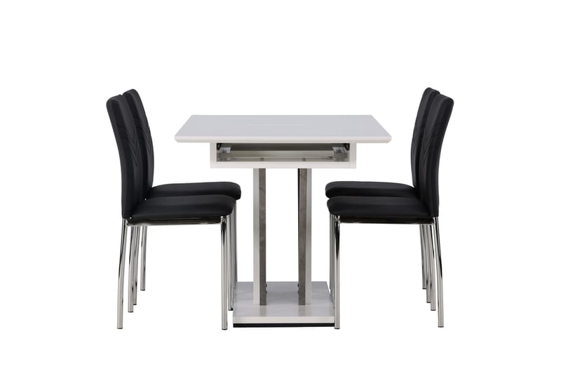 Disa Matgrupp 120 cm Rektangulär med 4 Lily stolar - Svart - Möbler - Bord & matgrupper - Matgrupper