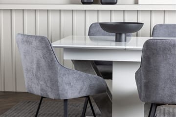 Disa Matgrupp 120 cm Rektangulär med 4 Rosie stolar - Svart - Möbler - Bord & matgrupper - Matgrupper