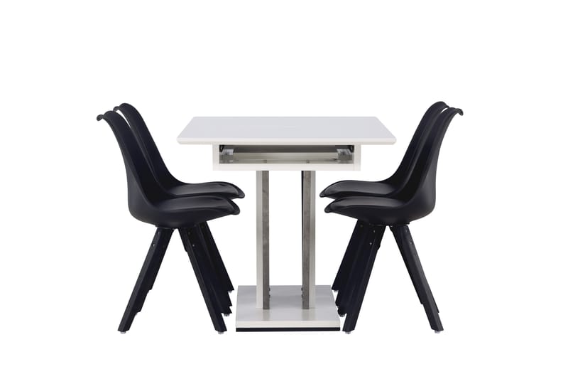 Disa Matgrupp 120 cm Rektangulär med 4 Zeno stolar - Svart - Möbler - Bord & matgrupper - Matgrupper