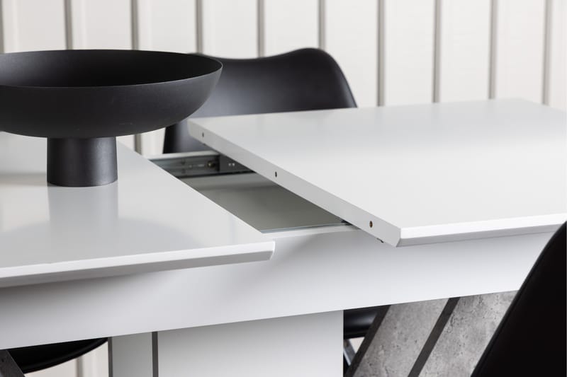 Disa Matgrupp 120 cm Rektangulär med 4 Zeno stolar - Svart - Möbler - Bord & matgrupper - Matgrupper