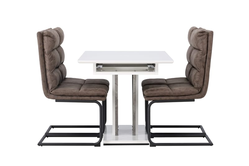 Disa Matgrupp 120 cm Rektangulär med 4 Zizo stolar - Brun - Möbler - Bord & matgrupper - Matgrupper