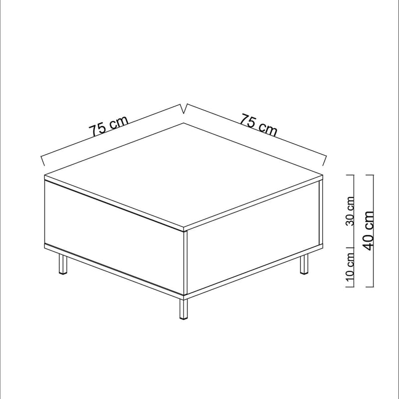 Djarhint Soffbord 75 cm - Travertin - Möbler - Bord & matgrupper - Soffbord