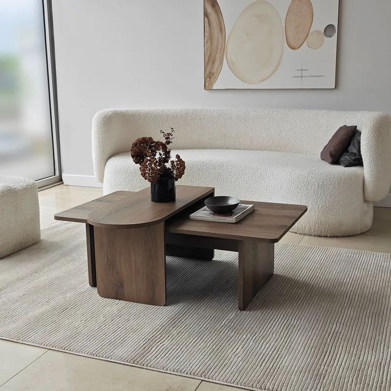 Djarhint Soffbordsset 82 cm - Brons och valnöt - Möbler - Bord & matgrupper - Soffbord