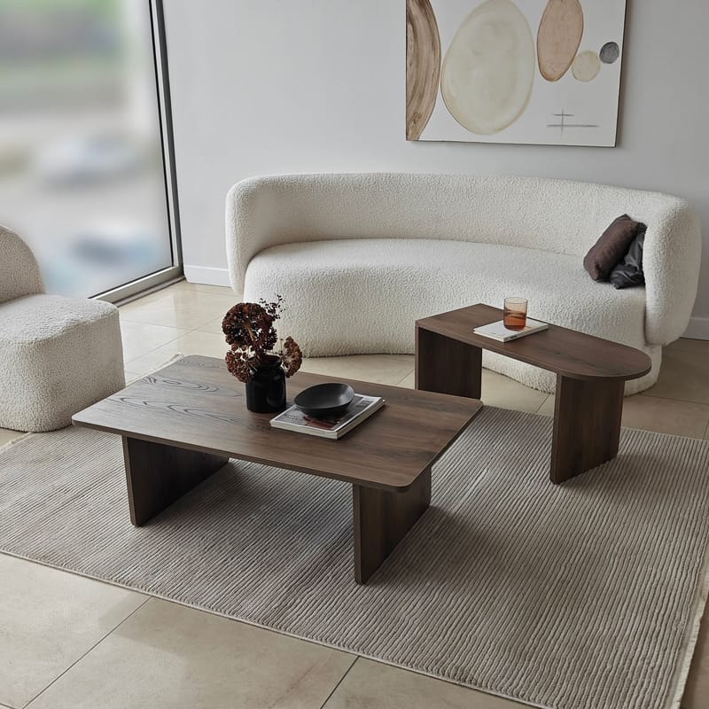 Djarhint Soffbordsset 82 cm - Brons och valnöt - Möbler - Bord & matgrupper - Soffbord