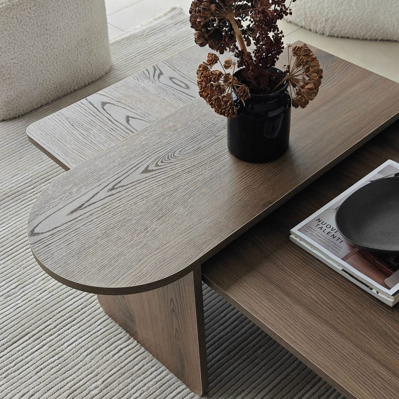 Djarhint Soffbordsset 82 cm - Brons och valnöt - Möbler - Bord & matgrupper - Soffbord