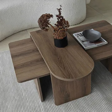 Djarhint Soffbordsset 82 cm - Brons/valnöt - Möbler - Bord & matgrupper - Soffbord