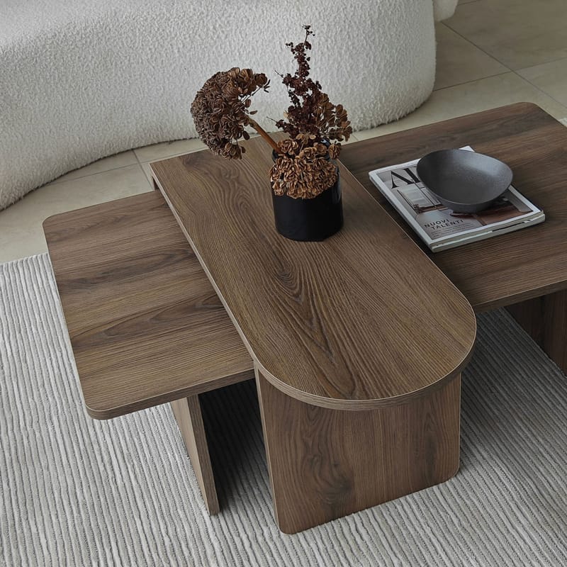 Djarhint Soffbordsset 82 cm - Brons/valnöt - Möbler - Bord & matgrupper - Soffbord