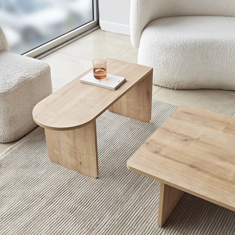 Djarhint Soffbordsset 82 cm - Bronze och Sapphire Oak - Möbler - Bord & matgrupper - Soffbord