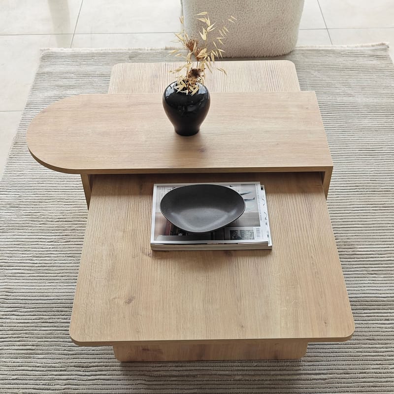 Djarhint Soffbordsset 82 cm - Bronze och Sapphire Oak - Möbler - Bord & matgrupper - Soffbord