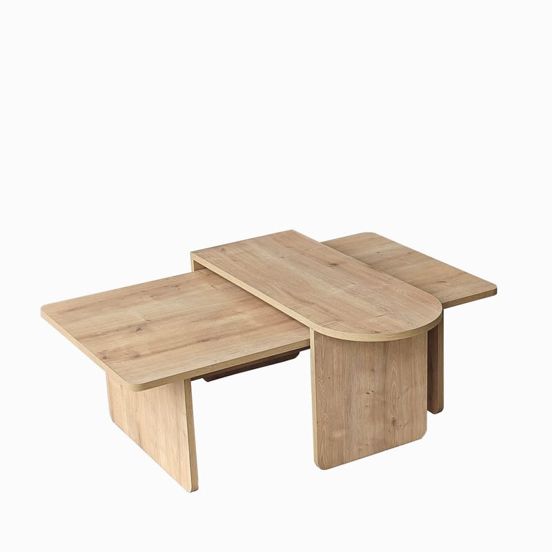 Djarhint Soffbordsset 82 cm, Bronze/Sapphire Oak