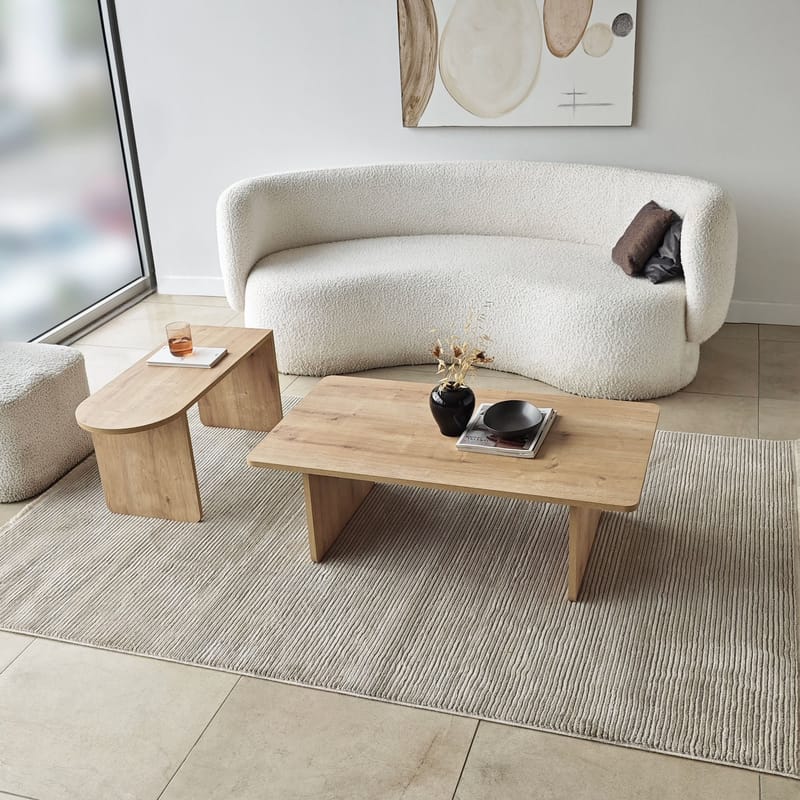 Djarhint Soffbordsset 82 cm - Bronze/Sapphire Oak - Möbler - Bord & matgrupper - Soffbord