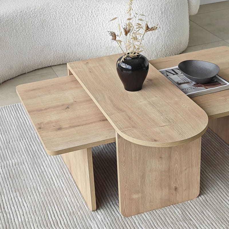 Djarhint Soffbordsset 82 cm - Bronze/Sapphire Oak - Möbler - Bord & matgrupper - Soffbord
