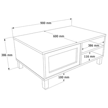 Dune Soffbord 90x38,6x60 cm - Ek - Möbler - Bord & matgrupper - Soffbord