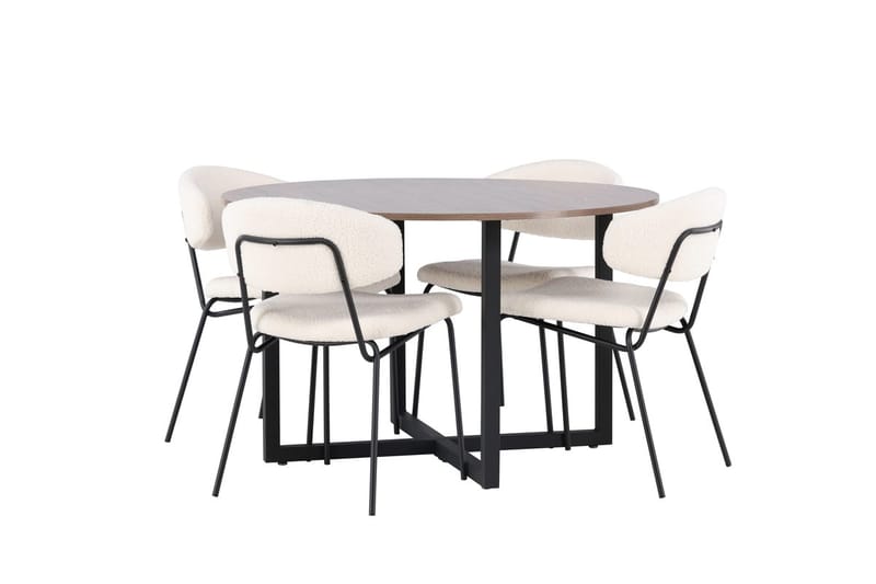 Durango Matbord 120 cm Rund med 4 Chico Matstol - Möbler - Bord & matgrupper - Matgrupper