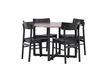 Durango Matbord 120 cm Rund med 4 Montros Matstol - Möbler - Bord & matgrupper - Matgrupper