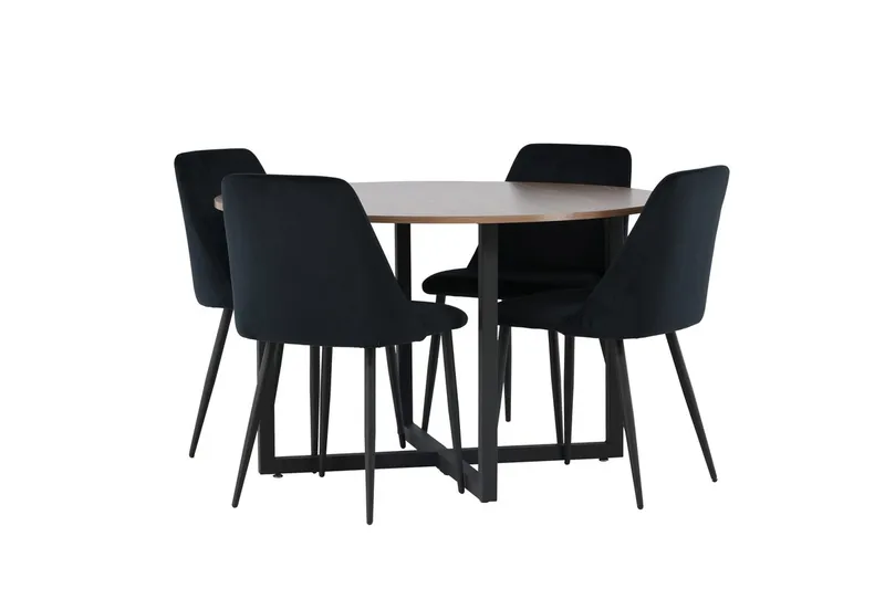 Durango Matbord 120 cm Rund med 4 Night Matstol
