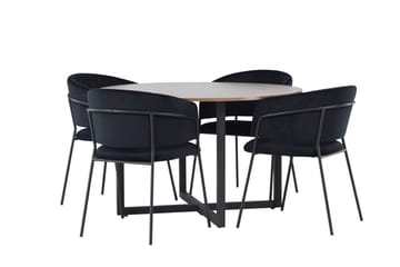 Durango Matbord 120 cm Rund med 4 Selma Matstol - Möbler - Bord & matgrupper - Matgrupper