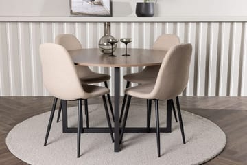 Durango Matbord 120 cm Rund med 4 Polar Matstol - Möbler - Bord & matgrupper - Matgrupper