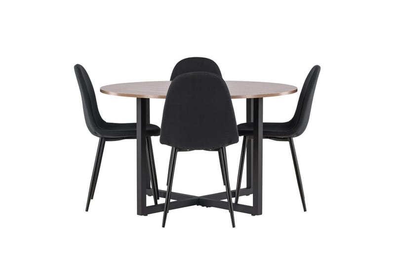 Durango Matbord 120 cm Rund med 4 Polar Matstol - Möbler - Bord & matgrupper - Matgrupper