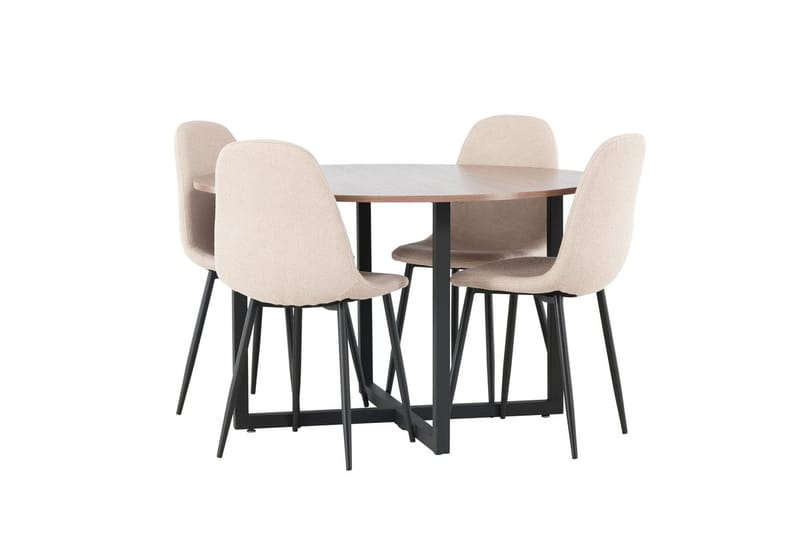 Durango Matbord 120 cm Rund med 4 Polar Matstol - Möbler - Bord & matgrupper - Matgrupper