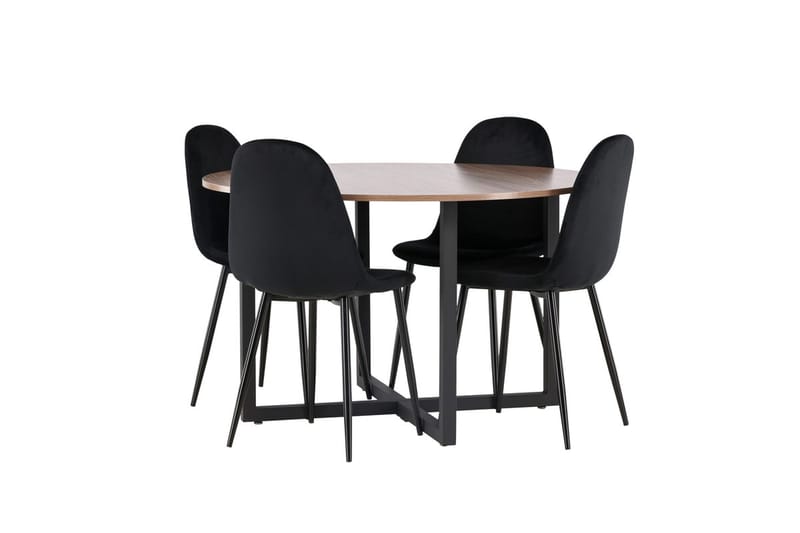 Durango Matbord 120 cm Rund med 4 Polar Köksstol - Möbler - Bord & matgrupper - Matgrupper