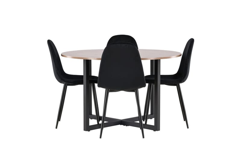 Durango Matbord 120 cm Rund med 4 Polar Köksstol - Möbler - Bord & matgrupper - Matgrupper