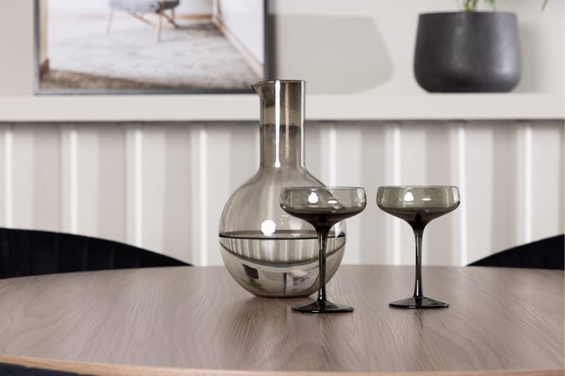 Durango Matgrupp 120 cm Rund med 4 Selma Stolar - Valnöt - Möbler - Bord & matgrupper - Matgrupper