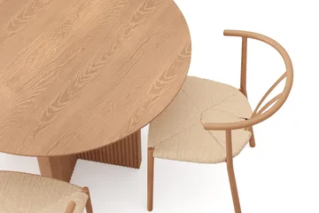 Edda Matgrupp runt 110 cm Ek med 4 Elysia Matstolar - Ek - Möbler - Bord & matgrupper - Matgrupper