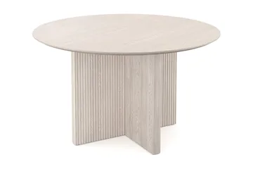 Edda Runt Matbord 130cm Fanér - Vitlaserad ek - Möbler - Bord & matgrupper - Matbord & köksbord