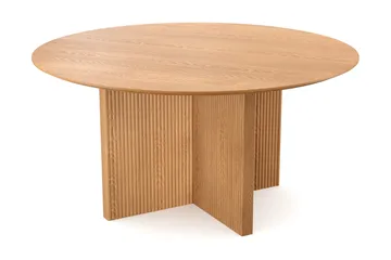Edda Runt Matbord 150 cm i Trä med Ekutseende - Ek - Möbler - Bord & matgrupper - Matbord & köksbord