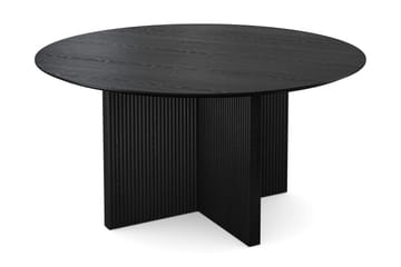 Edda Runt Matbord 150cm Fanér - Svartlaserad ek - Möbler - Bord & matgrupper - Matbord & köksbord