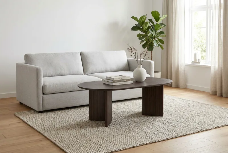 Edda Soffbord Oval 120 cm - Rökt ek - Möbler - Bord & matgrupper - Soffbord