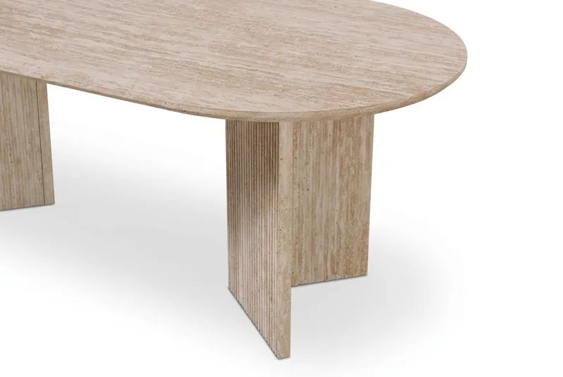 Edda Soffbord Oval 120 cm - Travertin - Möbler - Bord & matgrupper - Soffbord