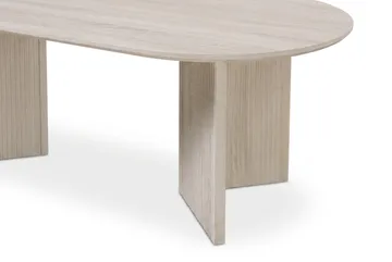 Edda Soffbord Oval 120 cm - Vitlaserad ek - Möbler - Bord & matgrupper - Soffbord