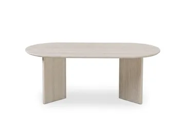 Edda Soffbord Oval 120 cm - Vitlaserad ek - Möbler - Bord & matgrupper - Soffbord