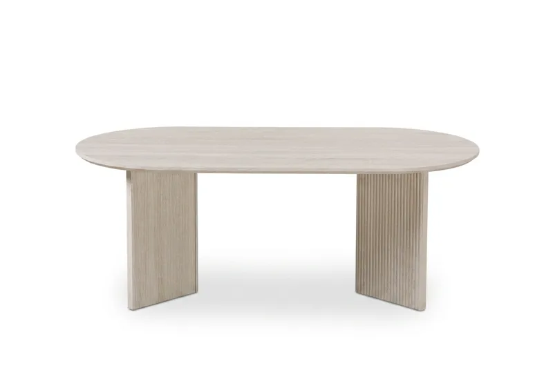 Edda Soffbord Oval 120 cm - Vitlaserad ek - Möbler - Bord & matgrupper - Soffbord