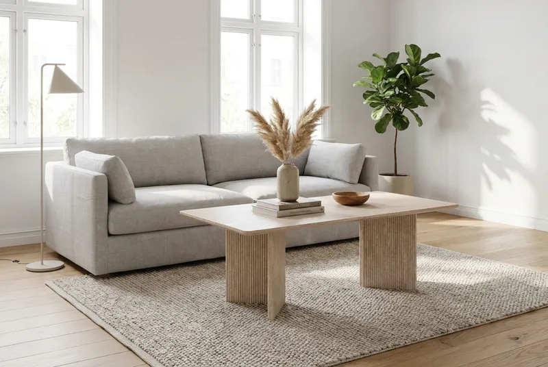 Edda Soffbord Rektangulär 120 cm - Travertin - Möbler - Bord & matgrupper - Soffbord