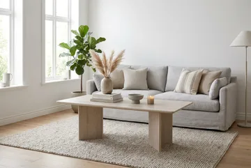 Edda Soffbord Rektangulär 120 cm - Vitlaserad ek - Möbler - Bord & matgrupper - Soffbord