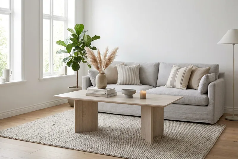 Edda Soffbord Rektangulär 120 cm - Vitlaserad - Möbler - Bord & matgrupper - Soffbord