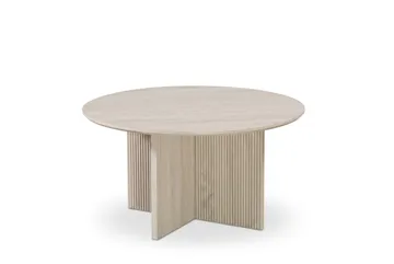 Edda Soffbord Rund 85 cm - Vitlaserad ek - Möbler - Bord & matgrupper - Soffbord