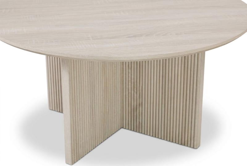 Edda Soffbord Rund 85 cm - Vitlaserad - Möbler - Bord & matgrupper - Soffbord