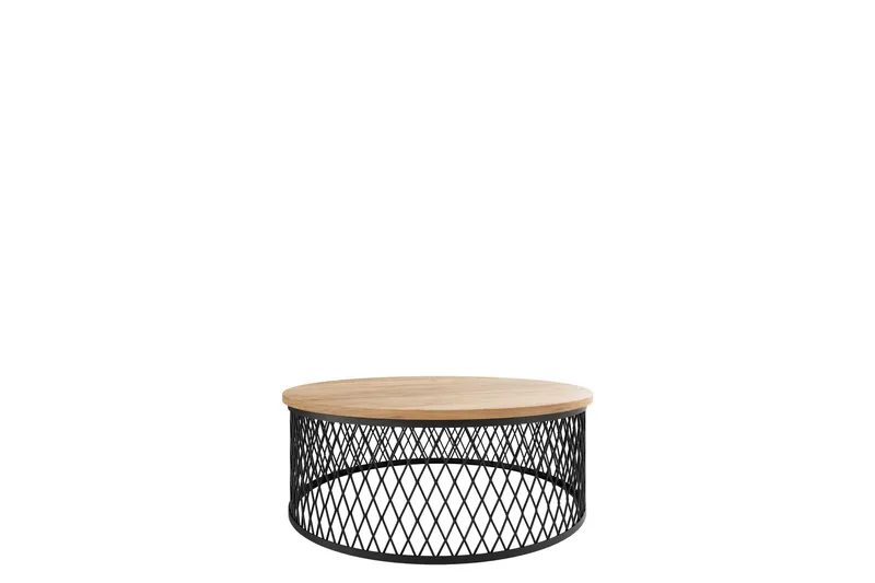 Egan Soffbord 75 cm, Svart/Beige