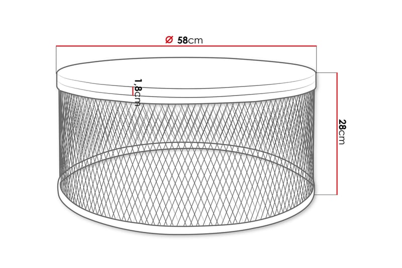 Elani Soffbord 58 cm - Svart/Vit - Möbler - Bord & matgrupper - Soffbord