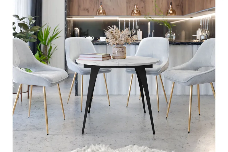 Eldo Matbord 138 cm - Svart/Vit - Möbler - Bord & matgrupper - Matbord & köksbord